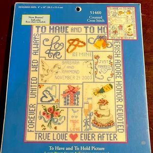 Candamar Designs Counted Cross Stitch Kit Sealed To Have and To Hold Pic…